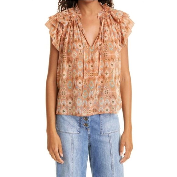 NWT ULLA JOHNSON Silk Blouse - Picture 1 of 10